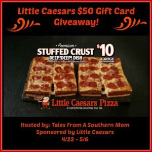 Little Caesars $50 Gift Card Giveaway ends 05/06
