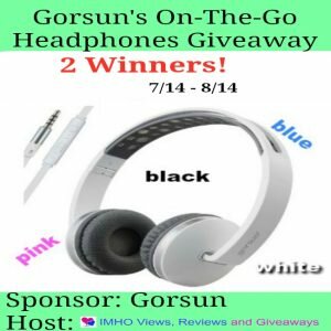Gorsun’s On-The-Go Headphones Giveaway ends 8/14 #Gorsun