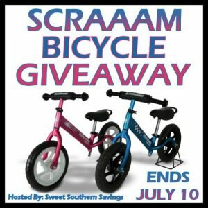 Summer’s Here! SCRAAAM Balance Bike Giveaway ends 7/10
